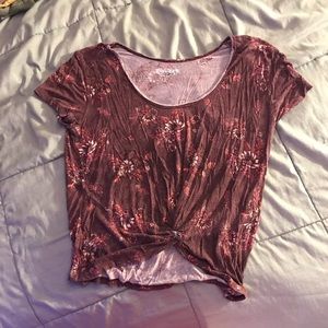 flower print tied up top